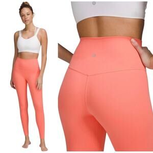NWT Lululemon Align High-Rise Pant 28" Raspberry Cream Pink Coral Melon Size 10